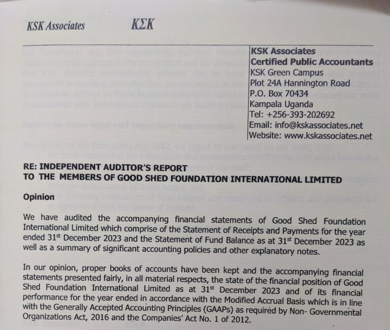 Audit report for the year ended 31 December 2023.